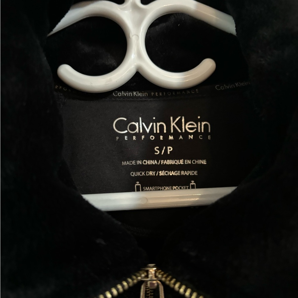 Calvin Klein, Fuzzy Zip Up - Picture 2 of 4